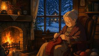 Ultimate Cozy Winter Scene ❄️ Fireplace, Knitting &amp; Gentle Snowfall Sounds