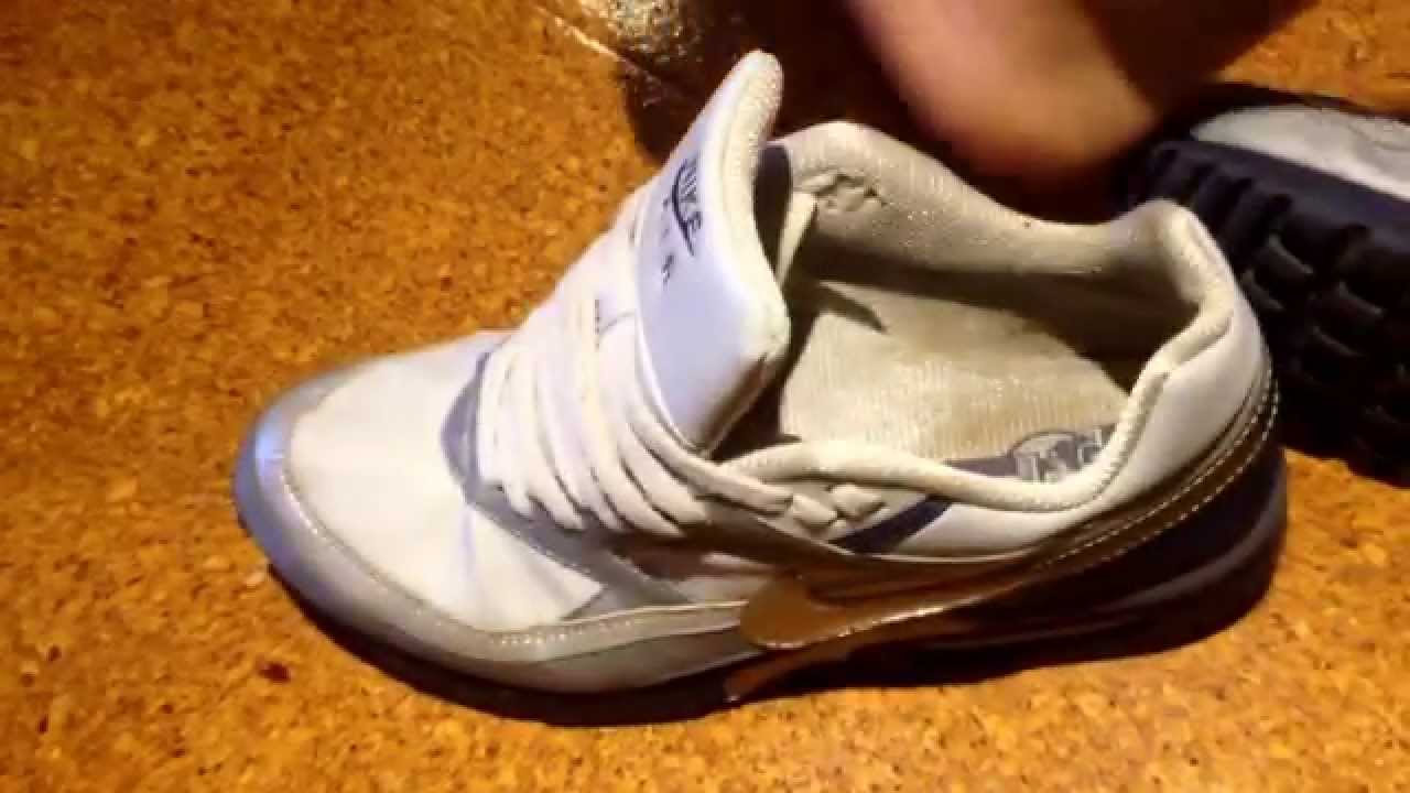 Nike Air Max Classic, silver/grey, US10.5, sockless - YouTube
