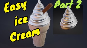 blender ice cream tutorial part 2 spiral ice cream
