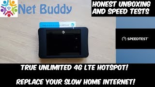 Netbuddy.co True Unlimited At&T 4G Lte Hotspot Honest Unboxing And Speed Tests Hd