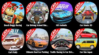 Beach Buggy Racing,Car Driving School Simulator,NFS Nolimits,Car Stunts 3D,CarX Rally,Ultimate Real