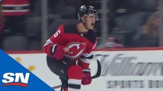 Devils’ Jack Hughes Scores First Career NHL Goal
