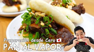 Pan al vapor 'Bao' con carne de Res, preparación desde Cero | Cocina japonesa con Yuta