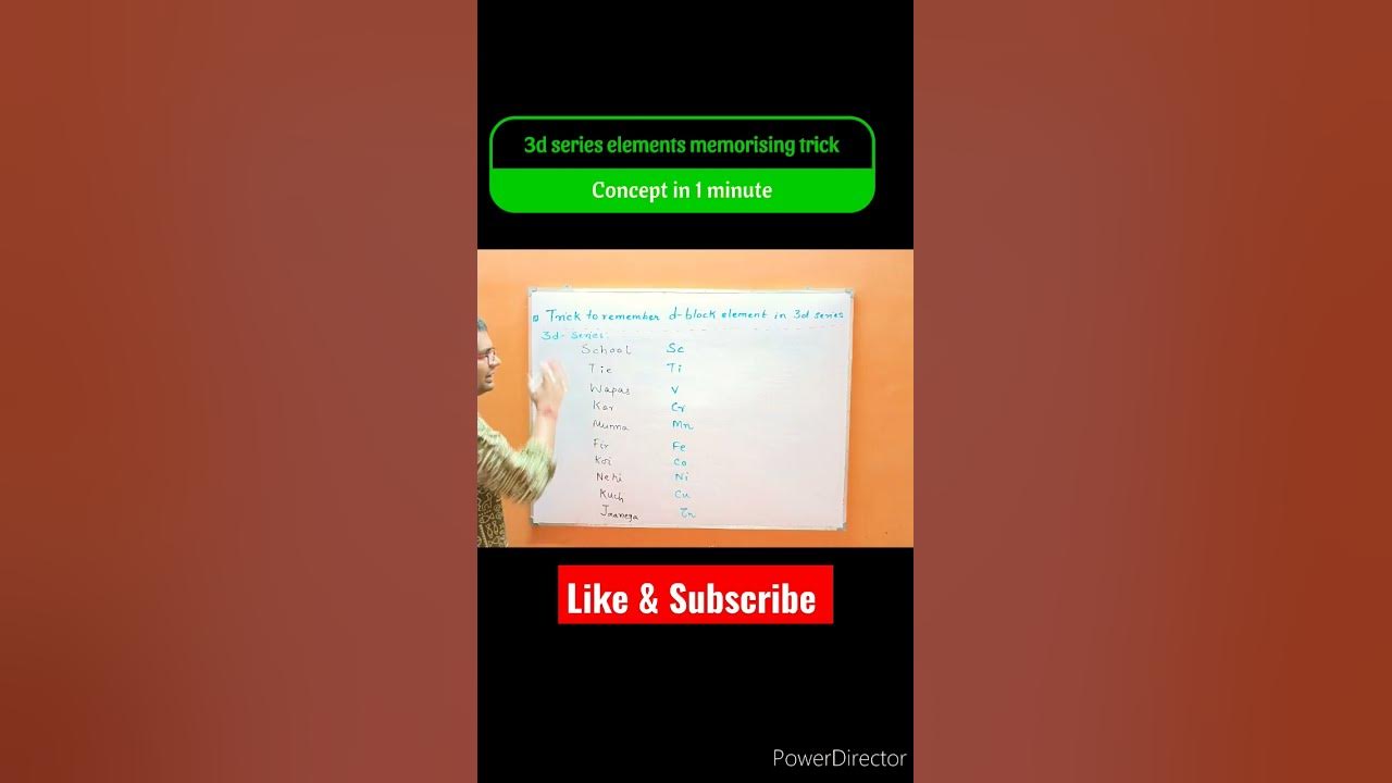 Trick to memorize 3d series elements simple way to learn 3d series
