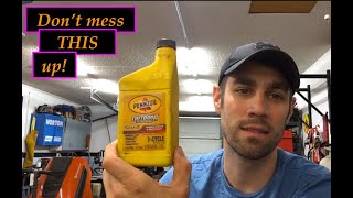 How to correctly mix your 2 stroke oil for trimmers, chainsaws, blowers, etc.