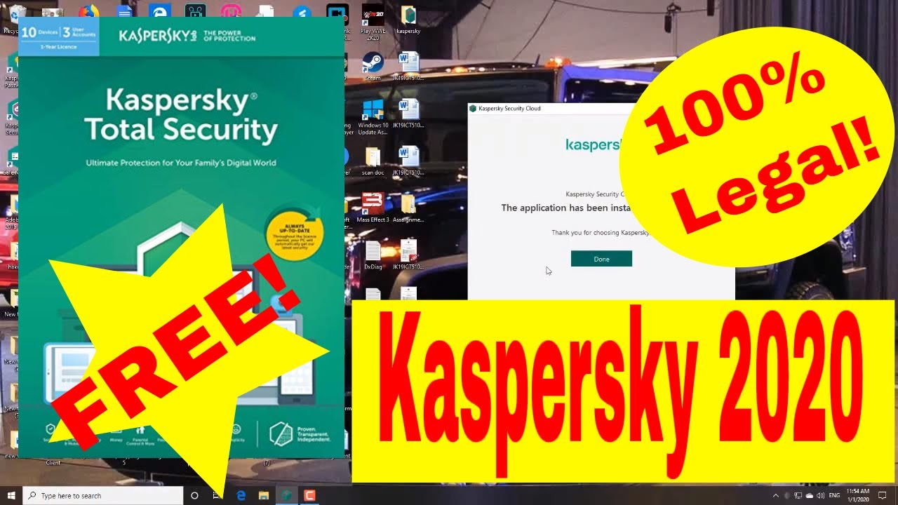 Kaspersky Total Security 2020 Activation Code For 1 Year Free ...