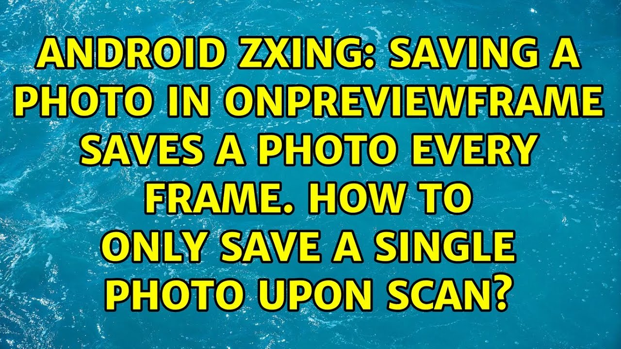 Saving a photo in onPreviewFrame saves a photo every frame. How to only ...