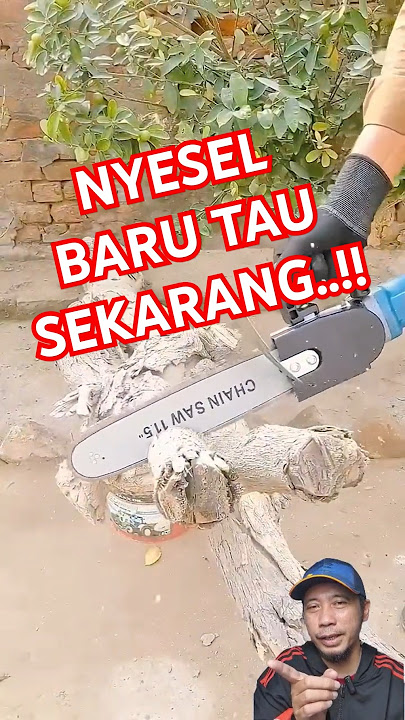 Mini chain saw for grinder adapter can cut tree wood