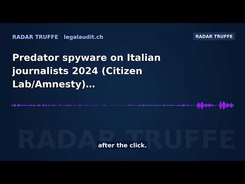 Predator spyware on Italian journalists 2024 (Citizen Lab/Amnesty)