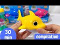 Baby shark  30 min compilation  satisfying unboxing asmr