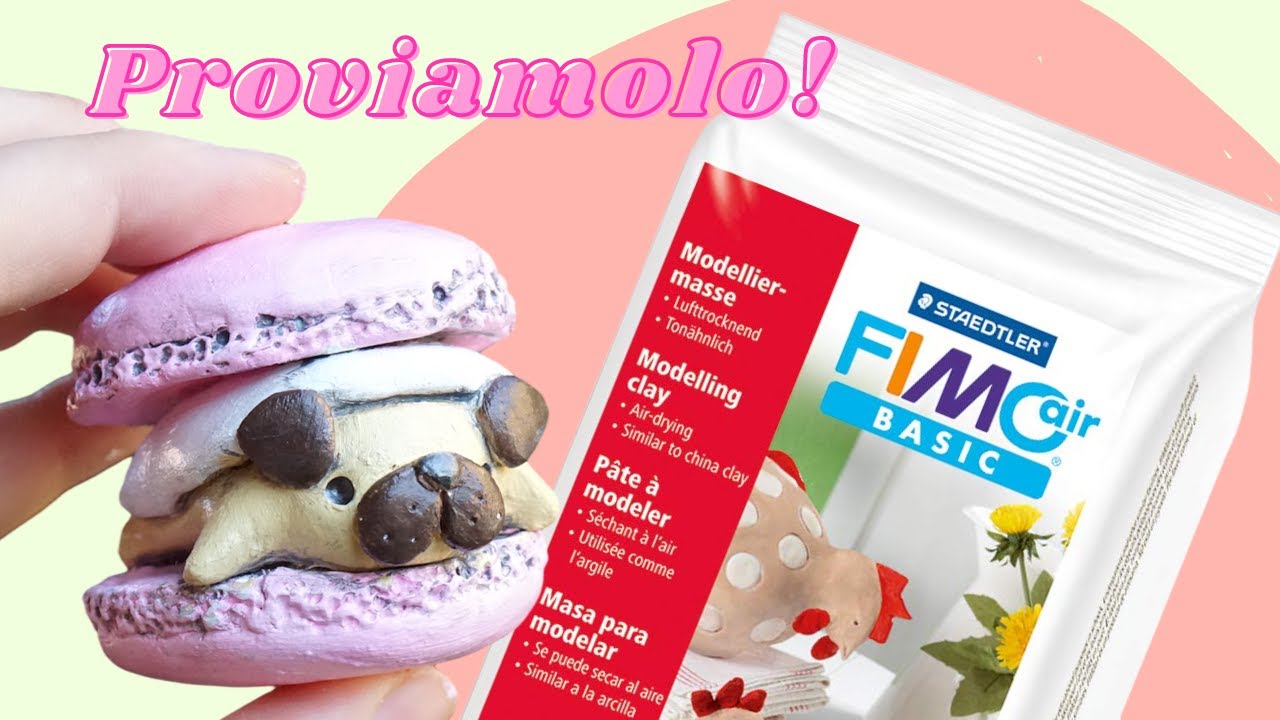 Proviamo il Fimo AIR Basic - Recensione argilla e tutorial cane kawaii nel  macaron 