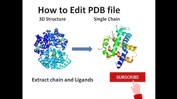 How to extract single chain from PDB files (Edit PDB files)