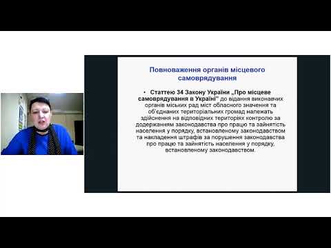 Вебінар  Правове регулювання на ринку праці та функції Управління Держпраці