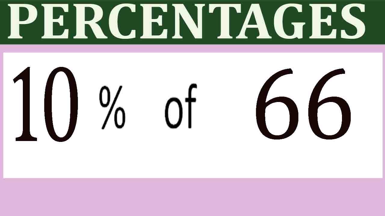 Percentages     10      Percentage(%)    of   66