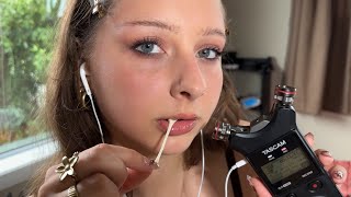 ASMR | Gum Chewing, Mouth Sounds & Inaudible Whispering (Tascam Triggers)