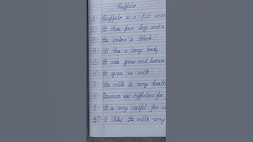 10 lines essay on buffalo 🐃 in cursive writing.
