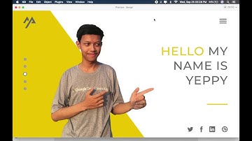 Adobe XD   Home Page Portfolio Website #1