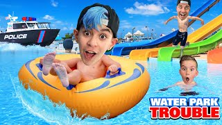 TROUBLE AT THE WATERPARK! Pool Resort Boys Trip GONE WRONG (FUNhouse Family Vlog)