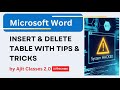 MS Word Table Tutorial With TIPS TRICKS and Important Shortcut keys Hindi