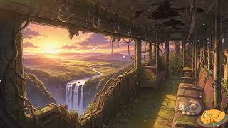 Golden Hour Lofi 💿 Mossy Train Ambience | Soft Beats Playlist | Live Stream by Lofi Train Cat screenshot 4