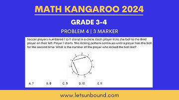 Math Kangaroo 2024 Solutions | Grade 3-4 | Problem 4 : 3 Marker 🚀 #mathkangaroo2025 #prepclass
