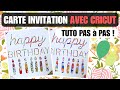 Carte d’Invitation Anniversaire Enfant avec Cricut | Tuto Facile Pas à Pas
