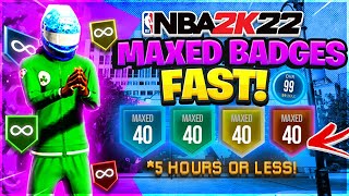 FASTEST WAY TO GET ALL BADGES & 99 OVERALL ON NBA 2K22 NEXT GEN! HOW TO GET EVERY BADGE NO GLITCH!