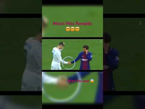 Messi Hits Ronaldo 🤯 #shorts