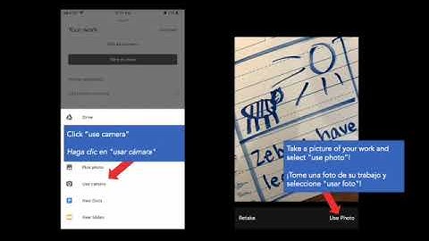 Using your smart phone to upload a picture of your work to Google Classroom
