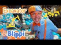 Blippi&#39;s Construction Vehicle Indoor Playground! | Excavator | Blippi Educational Videos for Kids