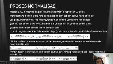 sistem pendukung keputusan (spk) mengganggu metode SAW - UAS kel. 2