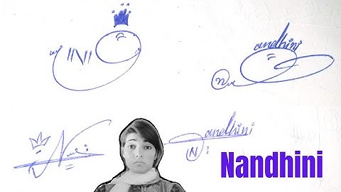 Nandhini name signature in English#name  signature with arooj
