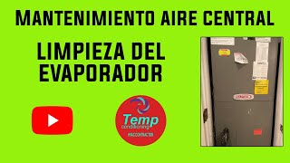 Mantenimiento aires acondicionado central el evaporador