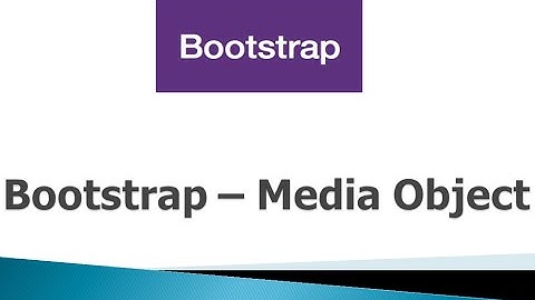 Bootstrap 3 Tutorials - #24 Media Object