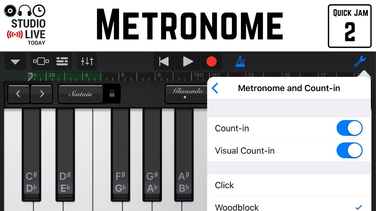 How to use the metronome in GarageBand 