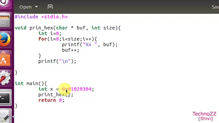 How to print int / buffers / structure in Hex in C