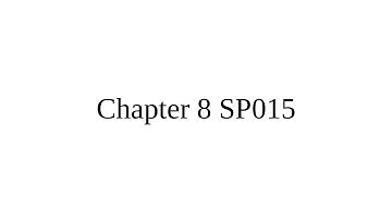 SP015 Chapter 8: Matter Deformation, Heat Conduction and Heat Expansion