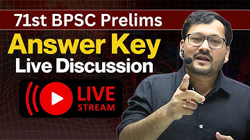 Live : 71st BPSC Prelims Answer Key discussion by Rohit Sir