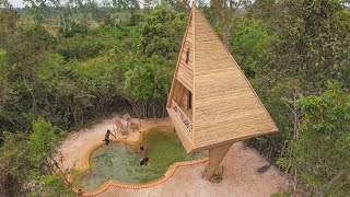 Building Modern Swimming Pools In Front Modern Hut