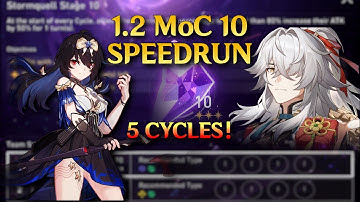 Honkai Star Rail - v1.1 Memory of Chaos 10 in 5 CYCLES! | E1 Jing Yuan & E0 Seele