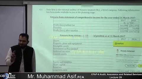 CFAP 06 | Lecture 28 |  Sir Asif | December 24 | Audit , Assurance and Related Services