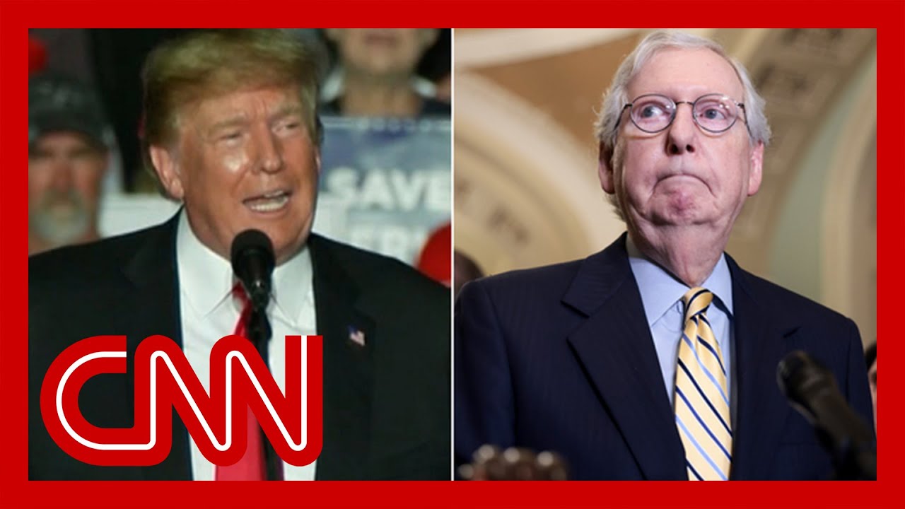 ⁣Reporter presses Mitch McConnell on his Trump remarks
