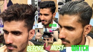 Best Keratin _ Treatment For Men Tutorial 2023 _ Curly Hair To Natural Straight Hair Jeddah Salon