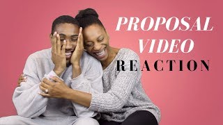 REACTING TO OUR PROPOSAL VIDEO!!