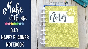 How to Make A Classic Happy Planner Notebook | Discbound Planner Setup | DIY Happy Planner Cover