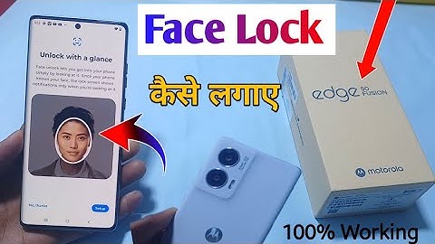 Motorola edge 50 fusion face lock setting | Motorola Edge 50 Fusion Me Face Lock Kaise Lagaye