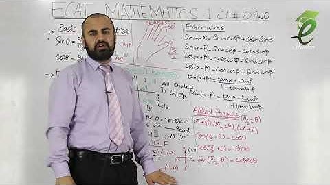 ECAT Mathematics L13 | Trigonometry/Chapter 10 formulas | Ch10 – 1/2