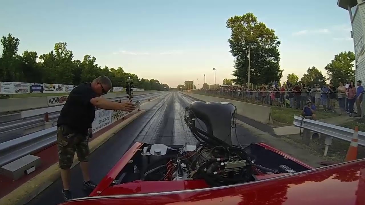 Centerville Outlaw ProMod 1st round qualifer with small supercharger
