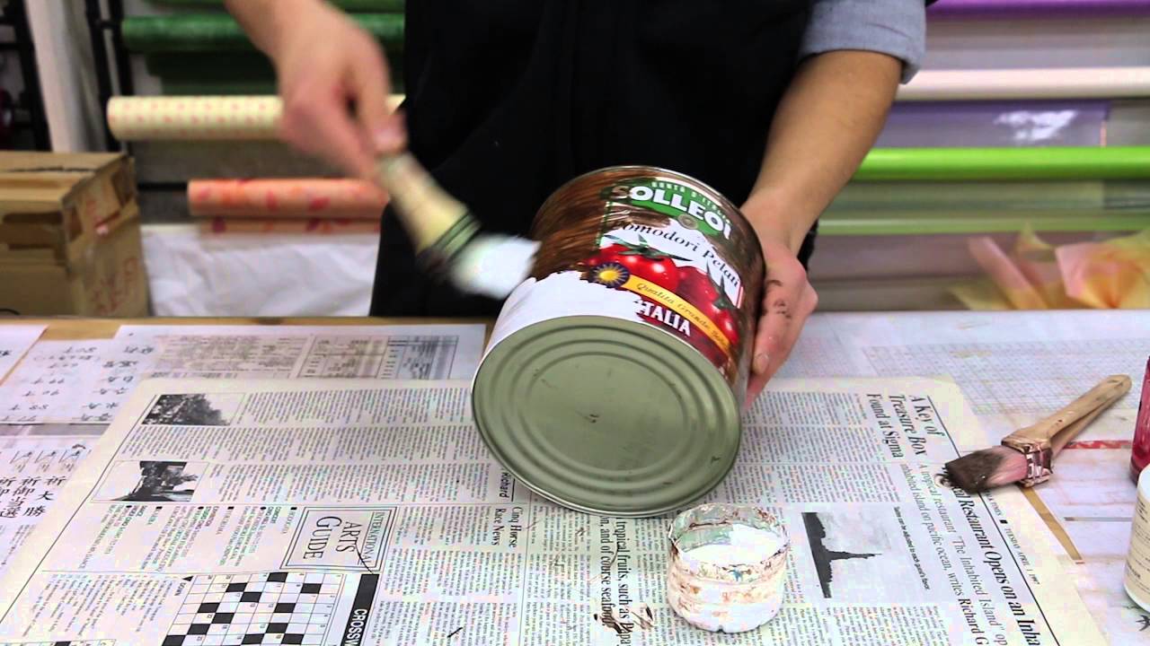 空き缶ペイントでアンティーク調の鉢カバー作り ジョイフルエーケー Youtube