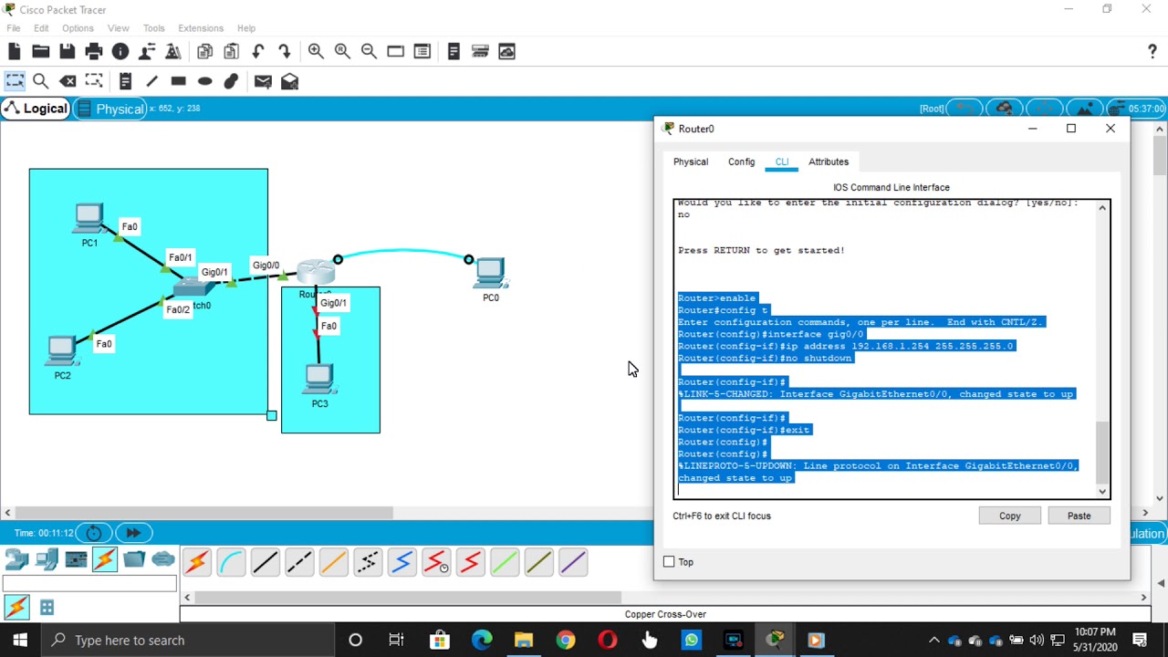 packet tracer commands